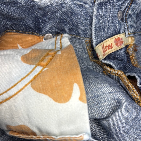 Lucky Brand Dungarees Vital Flare Wide Leg Long Length Jeans Size 6 (28) GUC - Picture 14 of 14